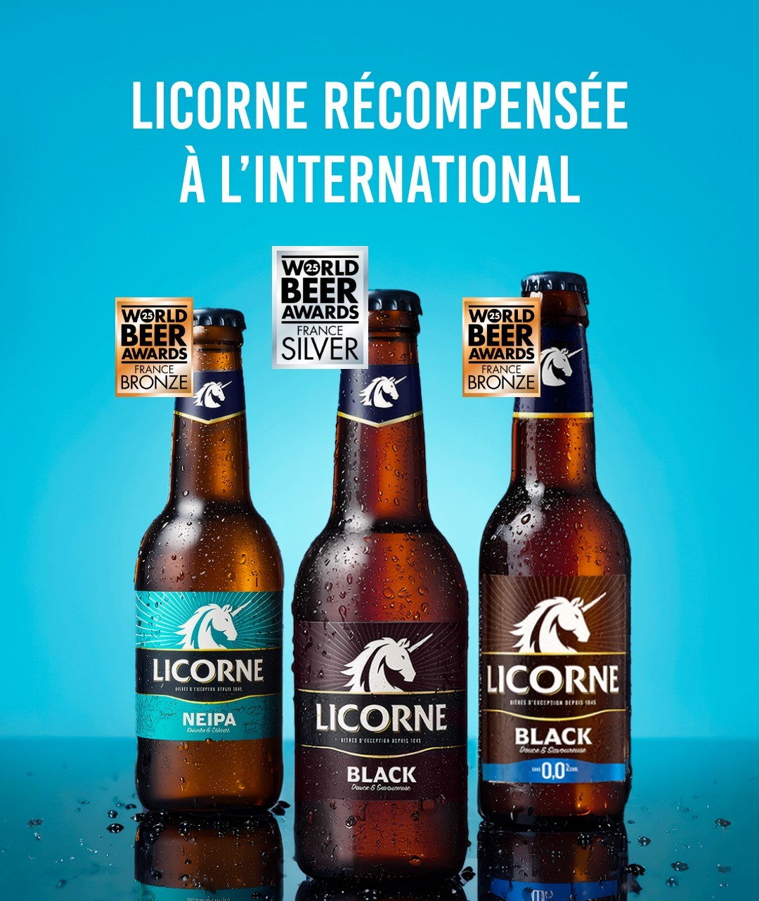 Licorne remporte 3 médailles aux World Beer Awards